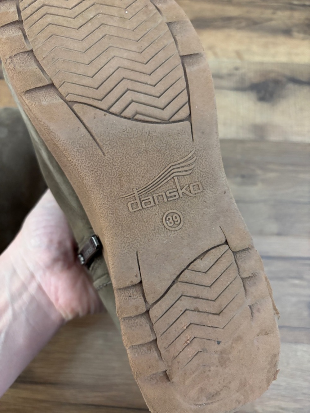 Dansko Charlene Wedge Heel Ankle Bootie Green Milled Nubuck - Picture 2 of 10